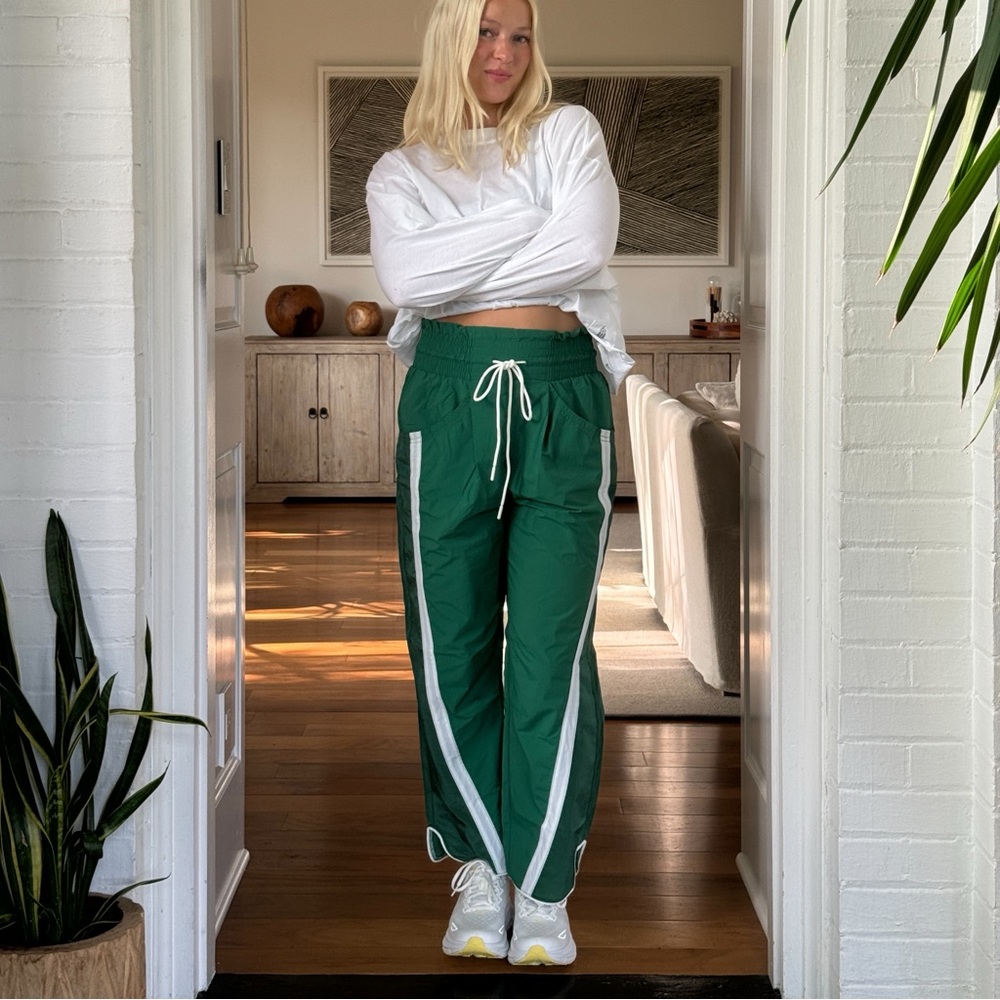 Champ is here green pants